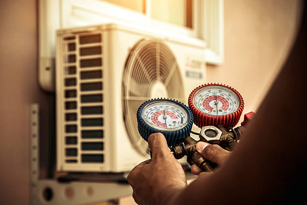 Professional Heat Pump Repair technician working in Noblesville, IN